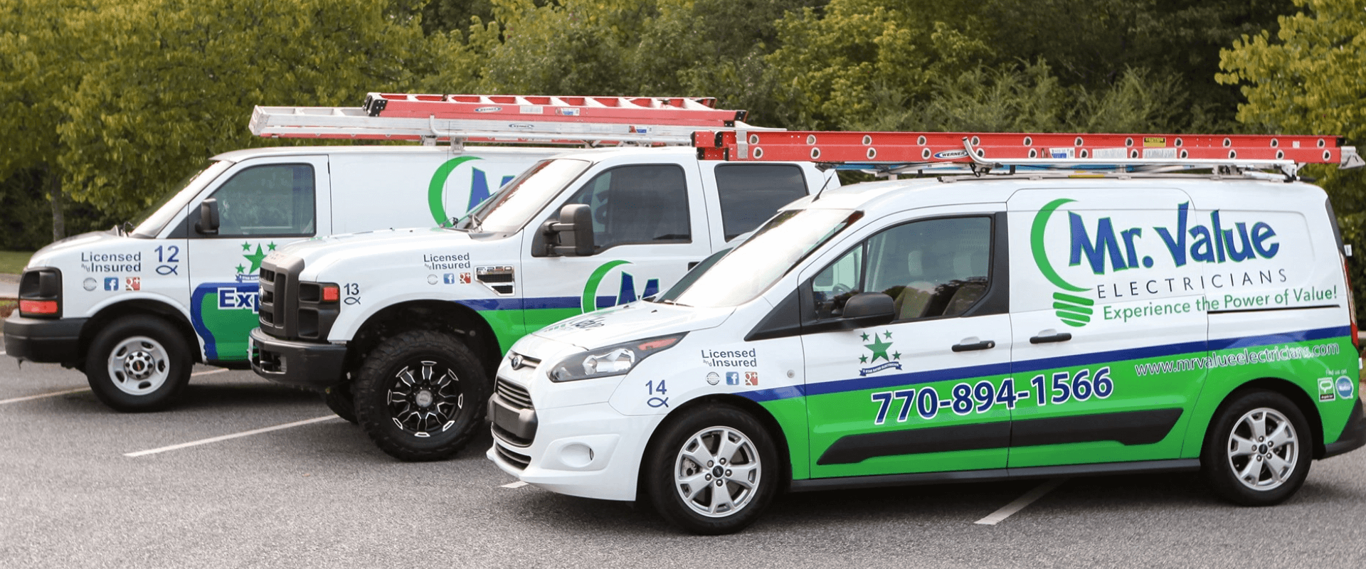 Mr Value Electricians Trucks Parked